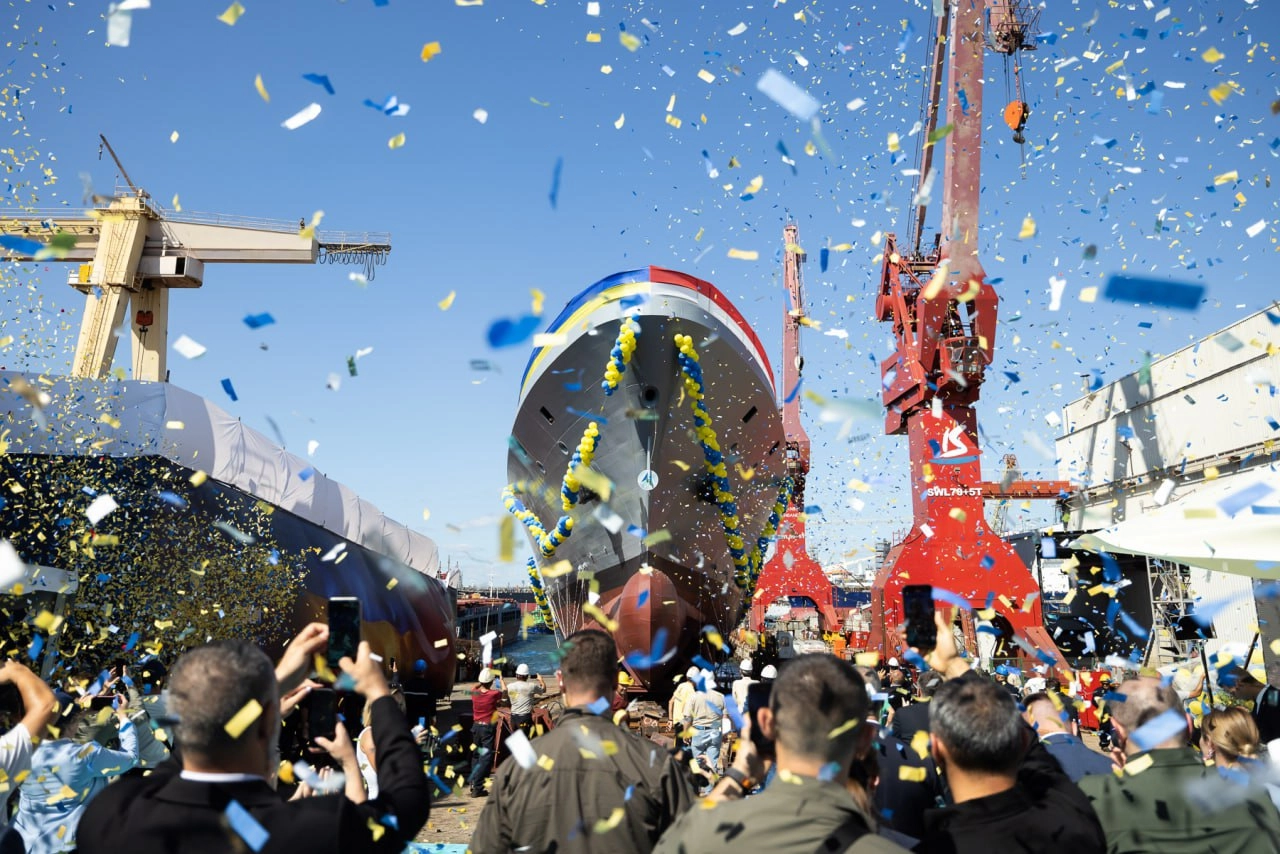 Ukraine Launches Second Ada-Class Corvette, Hetman Ivan Vyhovsky, in Turkey