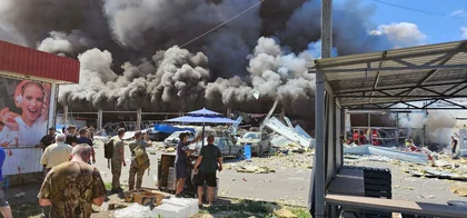 Russian Forces Strike Supermarket in Kostiantynivka, Donetsk Region