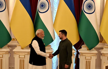 Modi Meets Zelensky on Historic Ukraine Visit