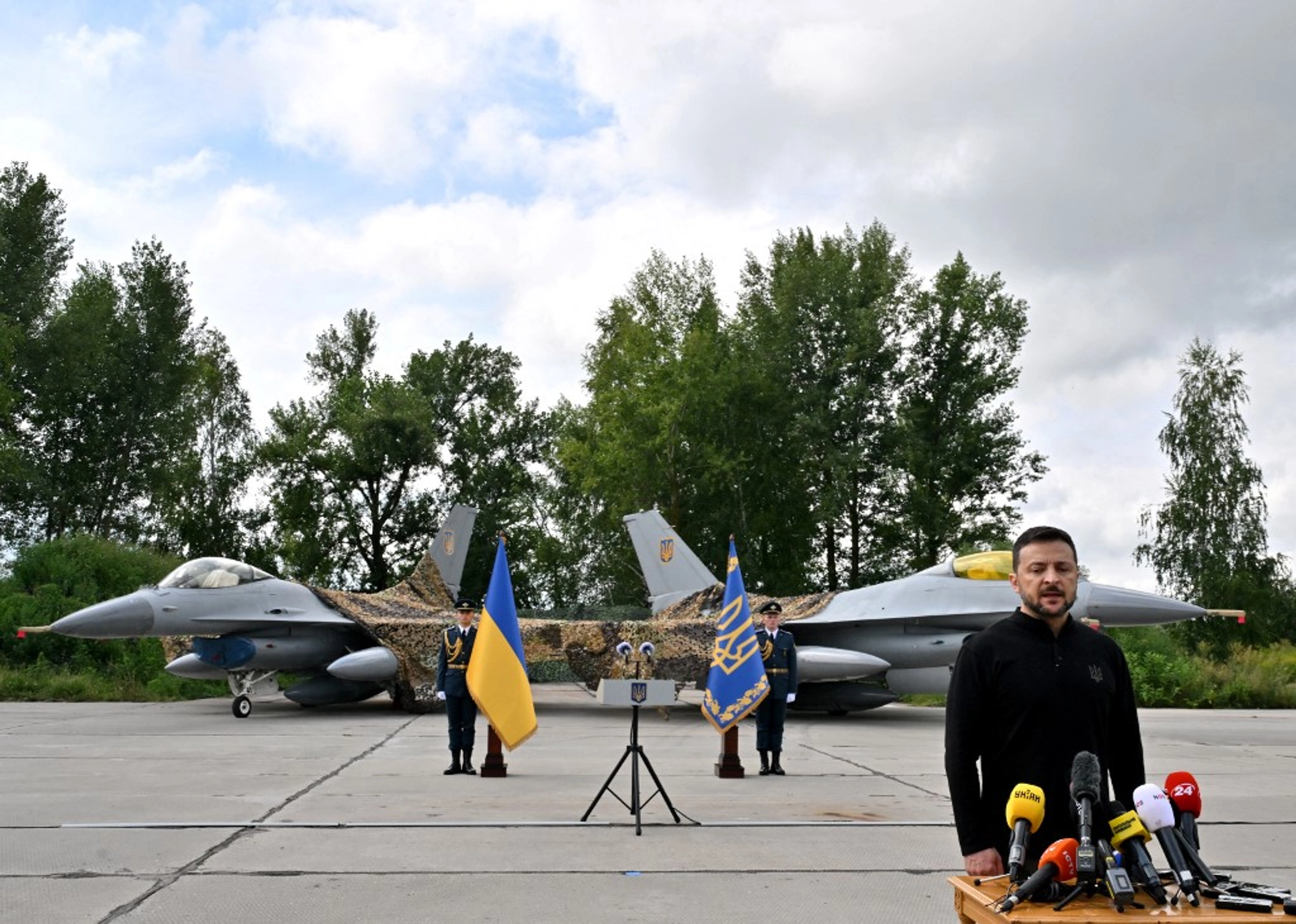 F-16s Used to Down Missiles in Russia’s Monday Power Grid Strike, Says Zelensky