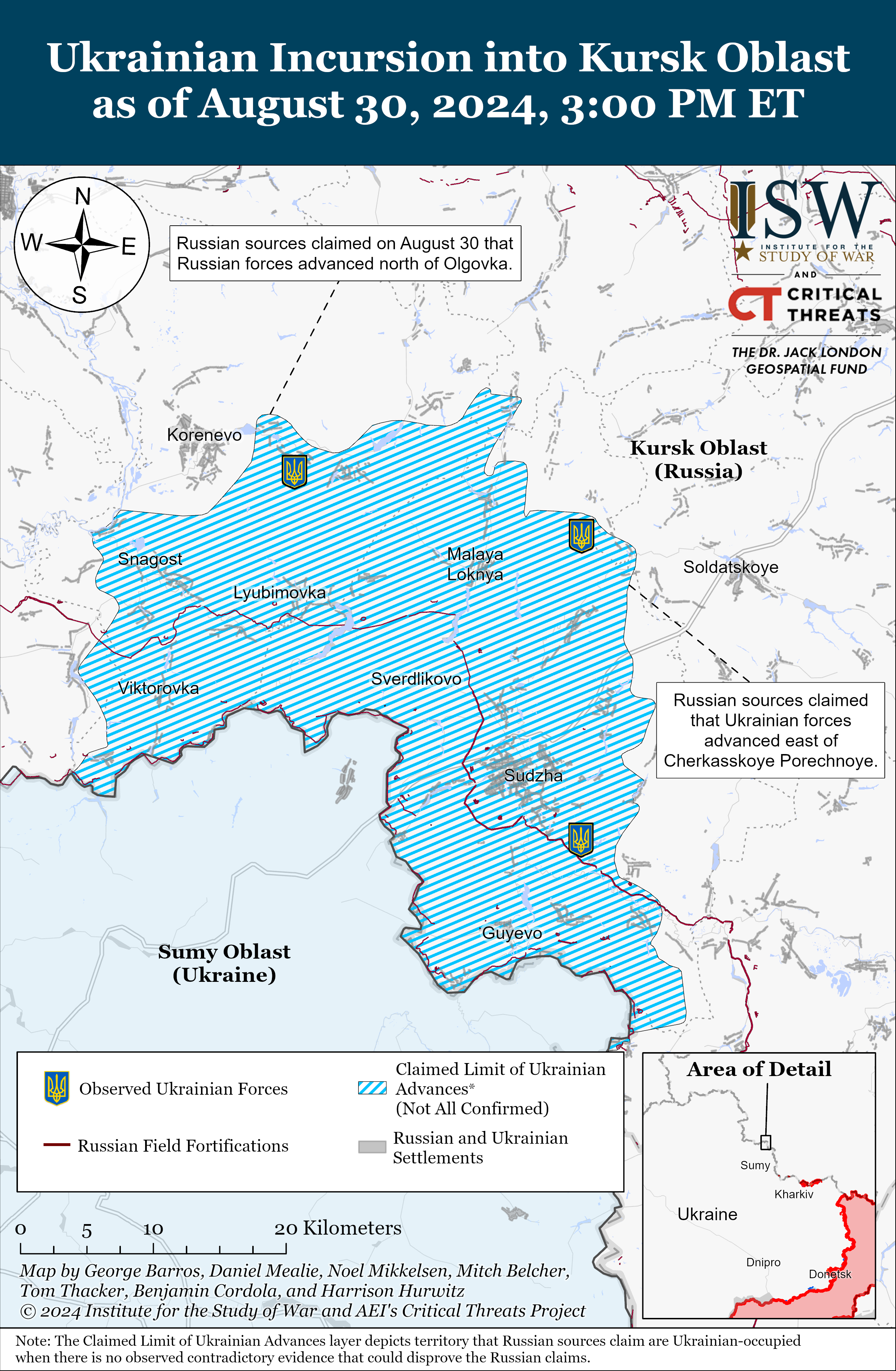 ISW Russian Offensive Campaign Assessment, Map And Update August 30, 2024