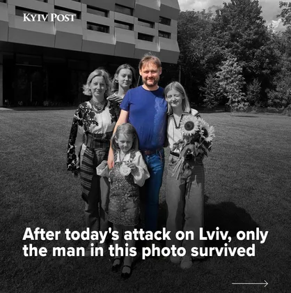 Lviv Mayor Confirms Family Killed in Russian Strike, Including Three Daughters