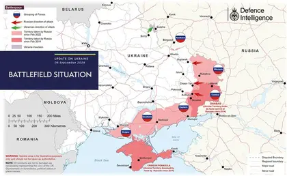 British Defence Intelligence Update Ukraine 6 September 2024