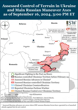 ISW Russian Offensive Campaign Assessment, September 16, 2024