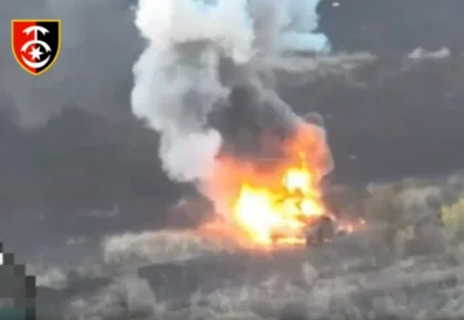 Ukrainian Troops Annihilate Russian Tank With Thermite-Spewing ‘Dragon Drone’ in First-Ever Strike