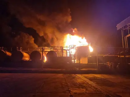 Another Massive Oil Depot Fire, Russian-Occupied Luhansk Region Hit