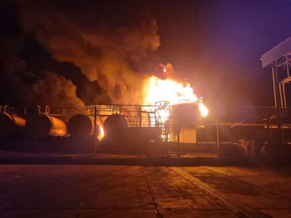 Another Massive Oil Depot Fire, Russian-Occupied Luhansk Region Hit