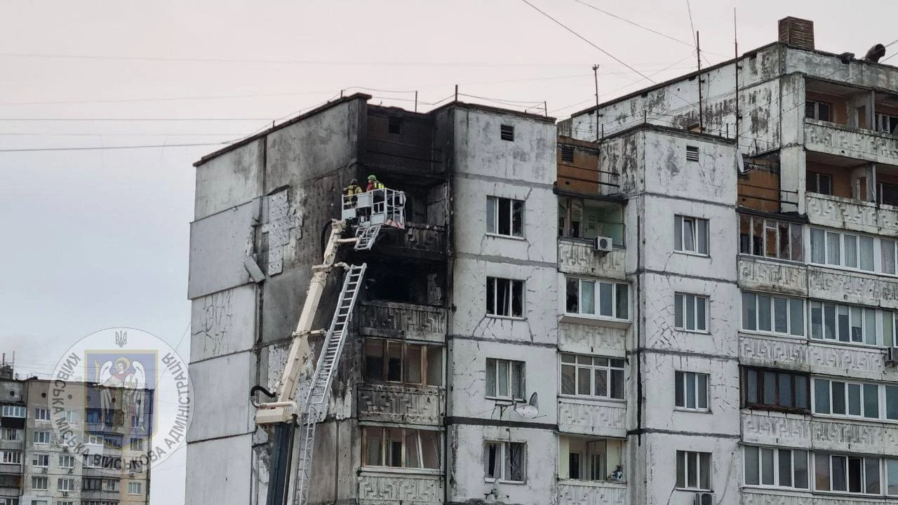 Russia Bombards Kyiv with Drone Swarm, Setting High-Rises Ablaze and Causing Injuries