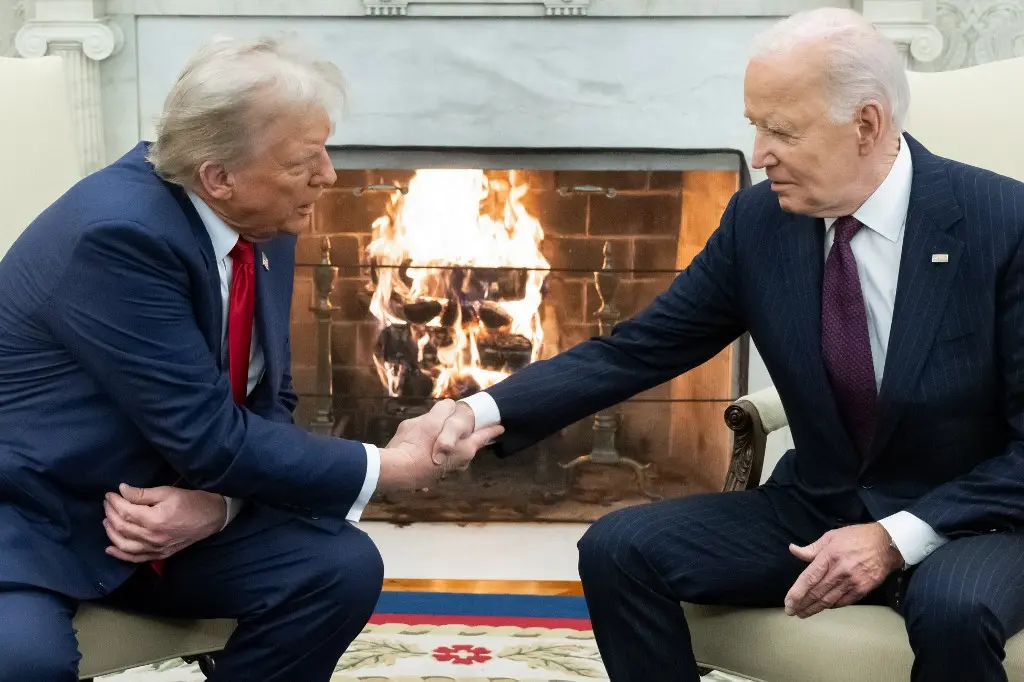 ’Welcome Back’: Trump, Biden Shake Hands in White House