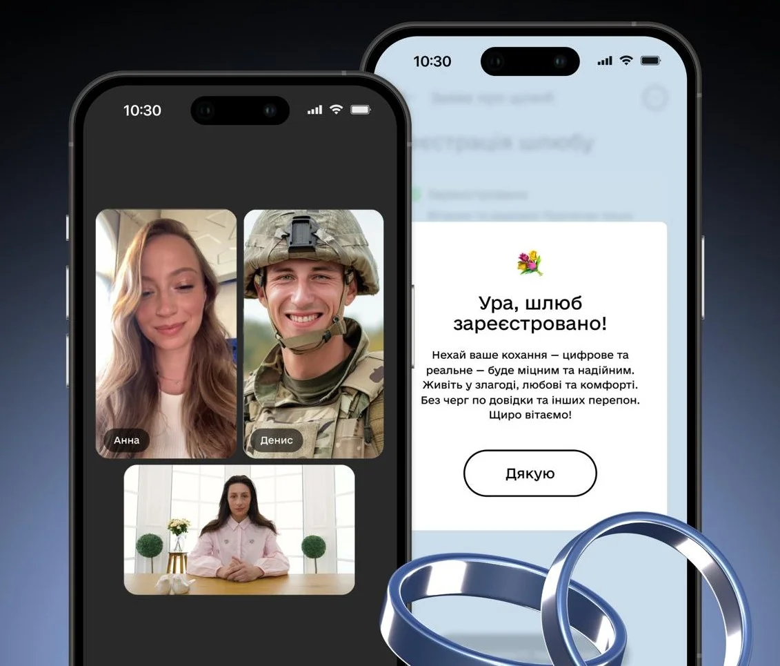 Понад 1000 пар вже скористалися сервісом онлайн-одруження у «Дії»
