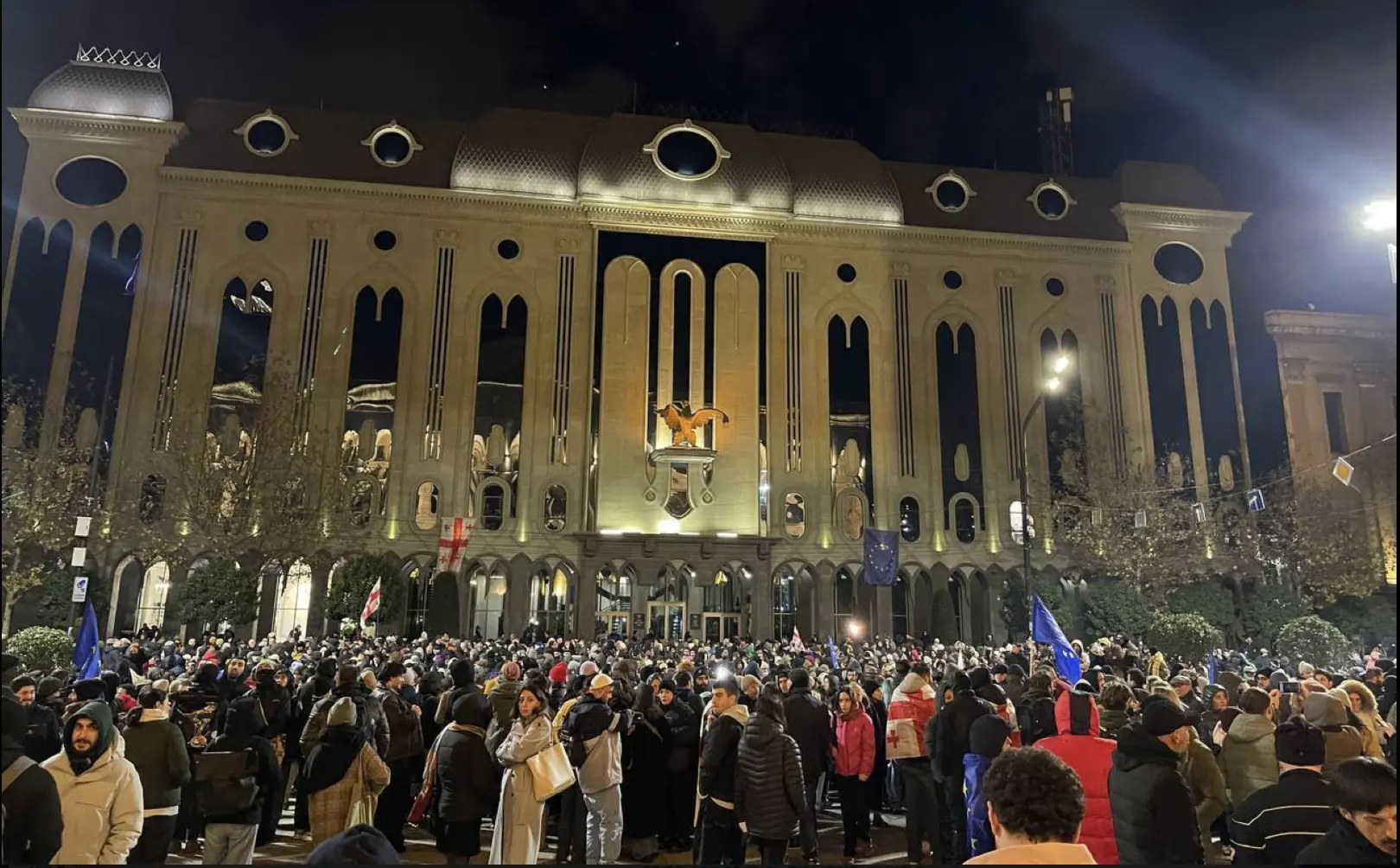 Riot Police Clash with Protesters Over EU Membership Delay in Georgia