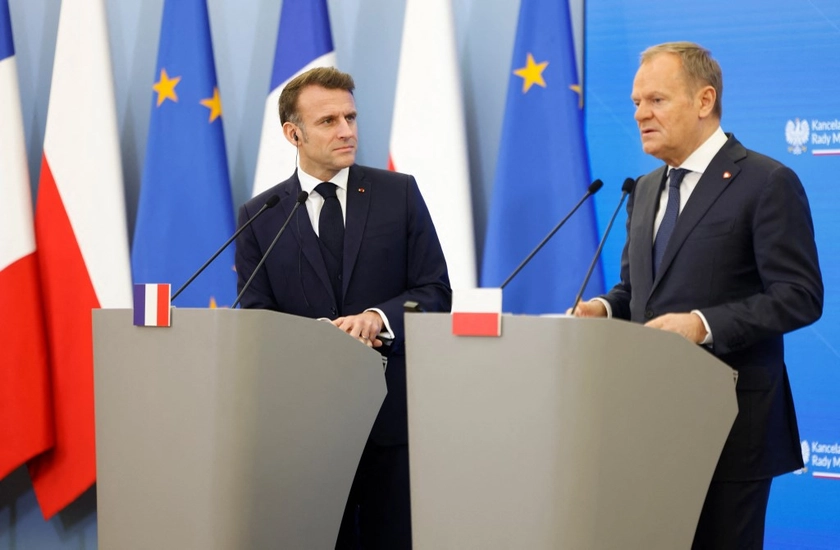 Macron, Tusk to Discuss Ukraine Security Ahead of Poland’s EU Presidency