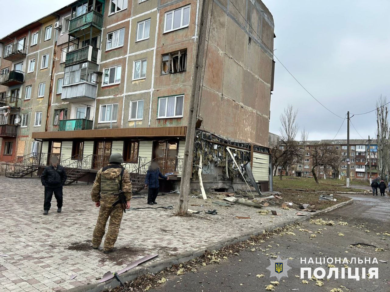 Наслідки ударів по Донеччині. Фото поліції.