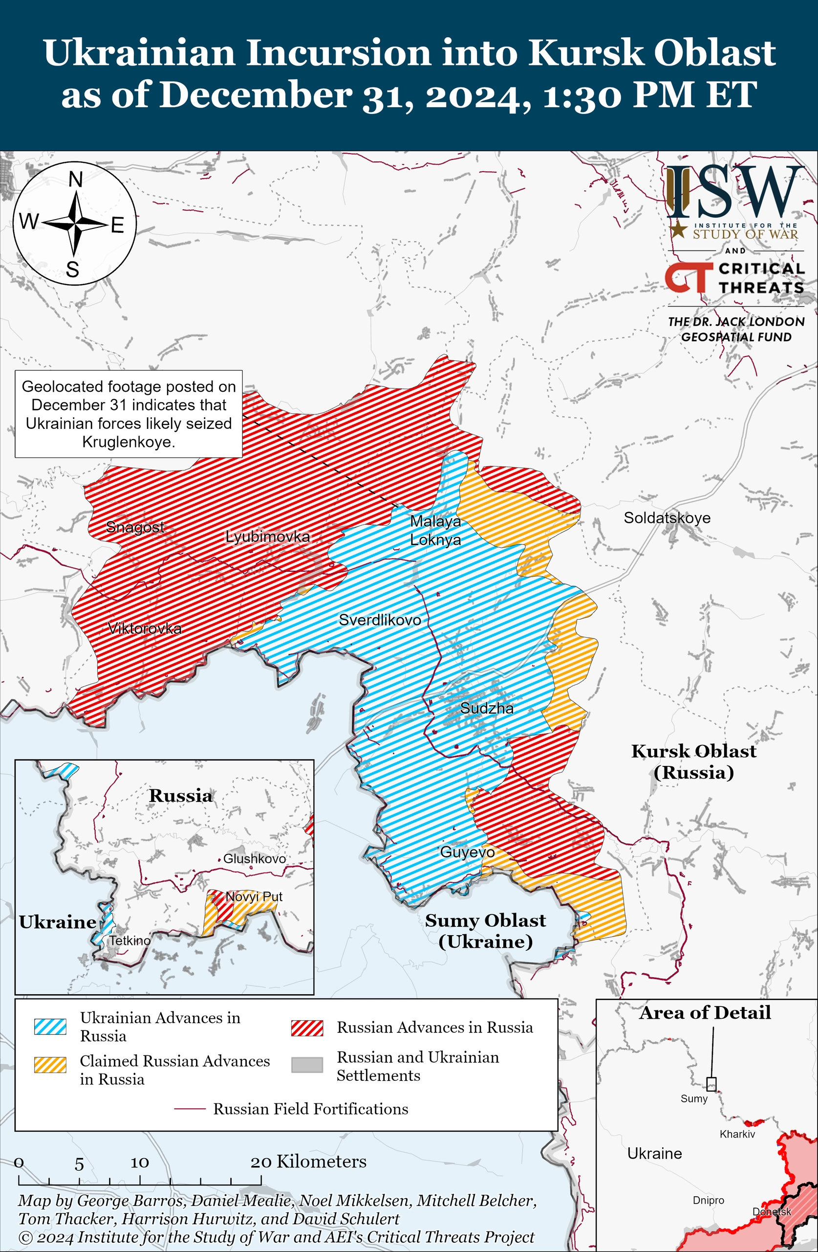 ISW Russian Offensive Campaign Assessment, December, 31, 2024