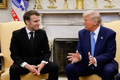 Macron Arrives in Washington, Has ‘Very Friendly’ Meeting With Trump