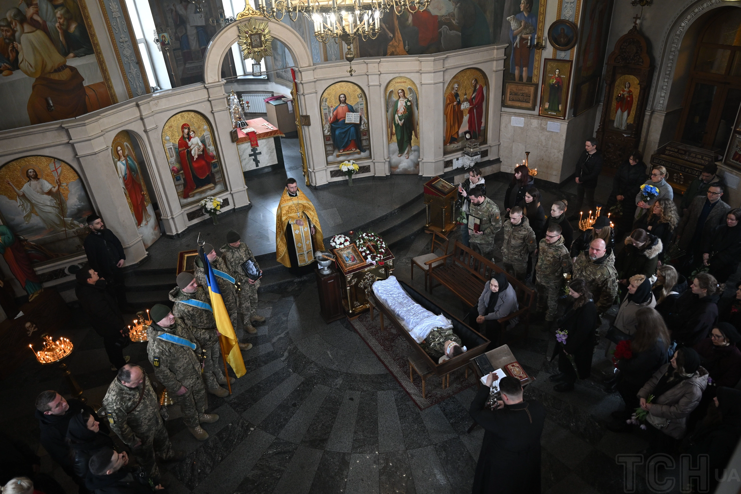 Dmytro’s funeral was held in the church on the cemetery grounds / Photo: TSN.ua