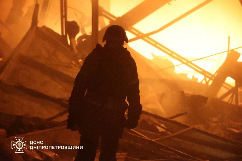 Russian Missile Hits Dnipro Diaper Factory, Sparks Huge Fire - Nine Injured, One Dead