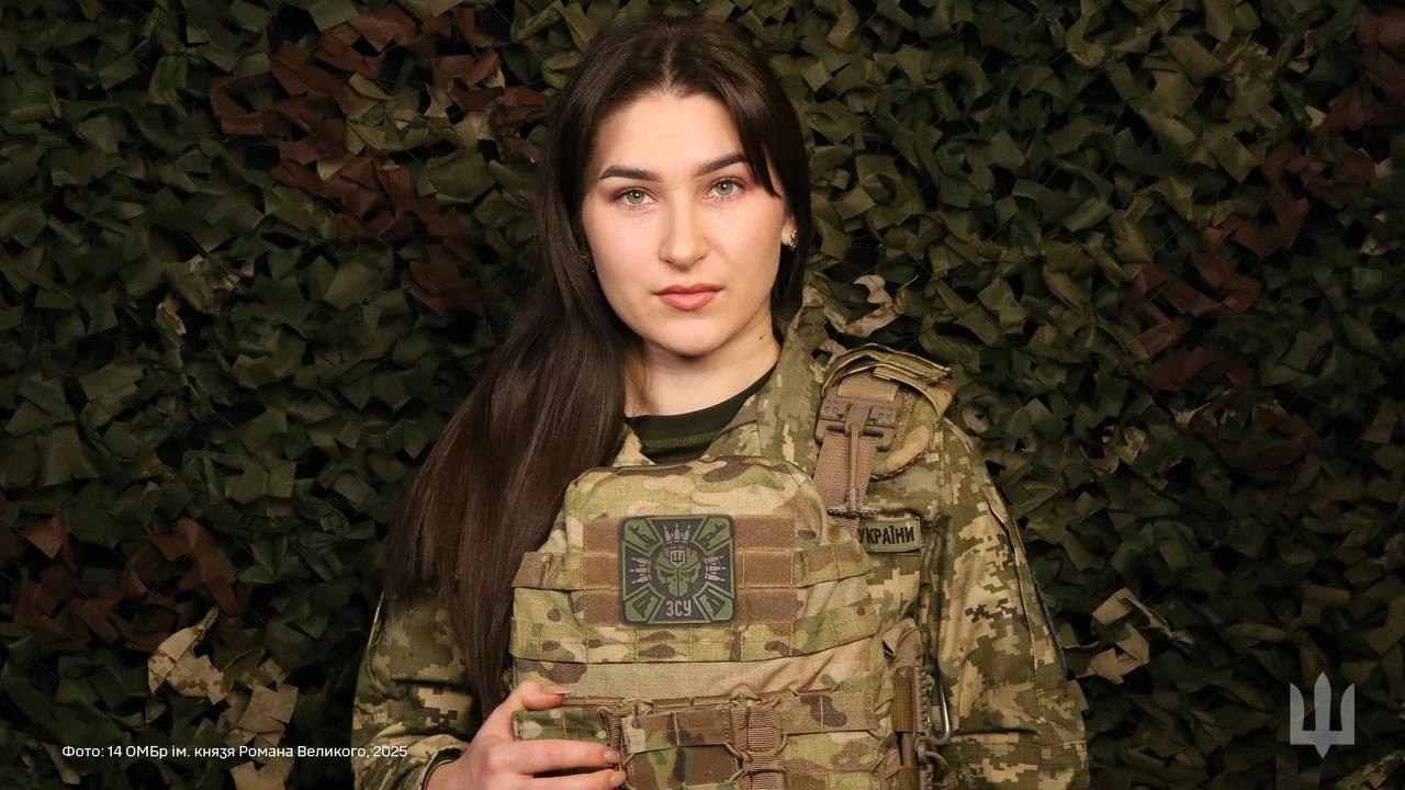 Iryna, 14th Mechanized Brigade, serves in the artillery.