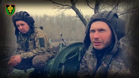 Tankers during a break from action,17th Heavy Brigade, screen grab. The 17th used to be known as a tank brigade.