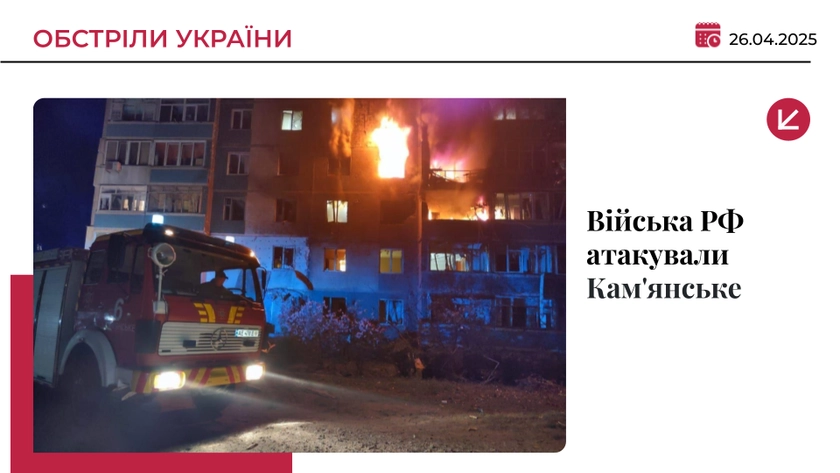 Ворожий дрон поцілив у багатоповерхівку у Камʼянському