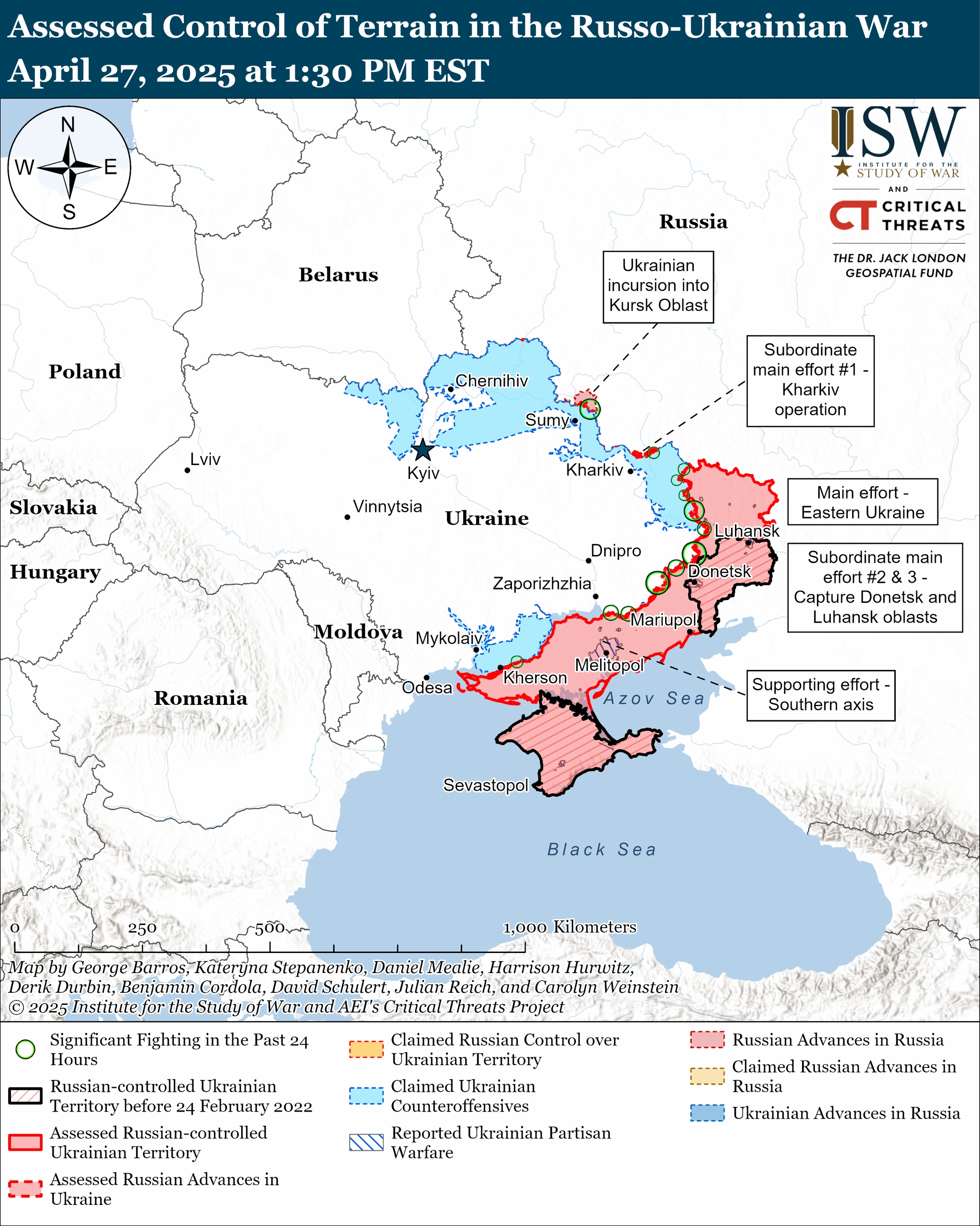 ISW Russian Offensive Campaign Assessment, April 27, 2025
