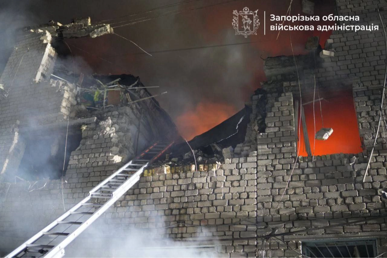 Zaporizhzhia Rocked by Russian Drone Barrage - Dozens Injured, Homes and Schools Hit
