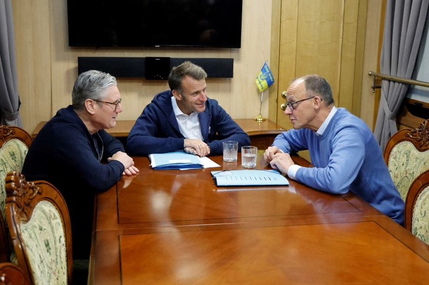 Макрон, Мерц, Стармер і Туск прибули до Києва