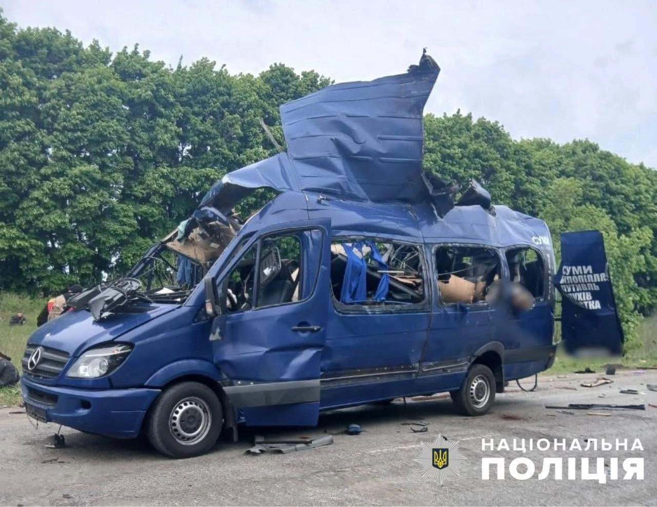 Russian Lancet Drone Strike Hits Civilian Bus in Ukraine’s Sumy Region, Killing Nine
