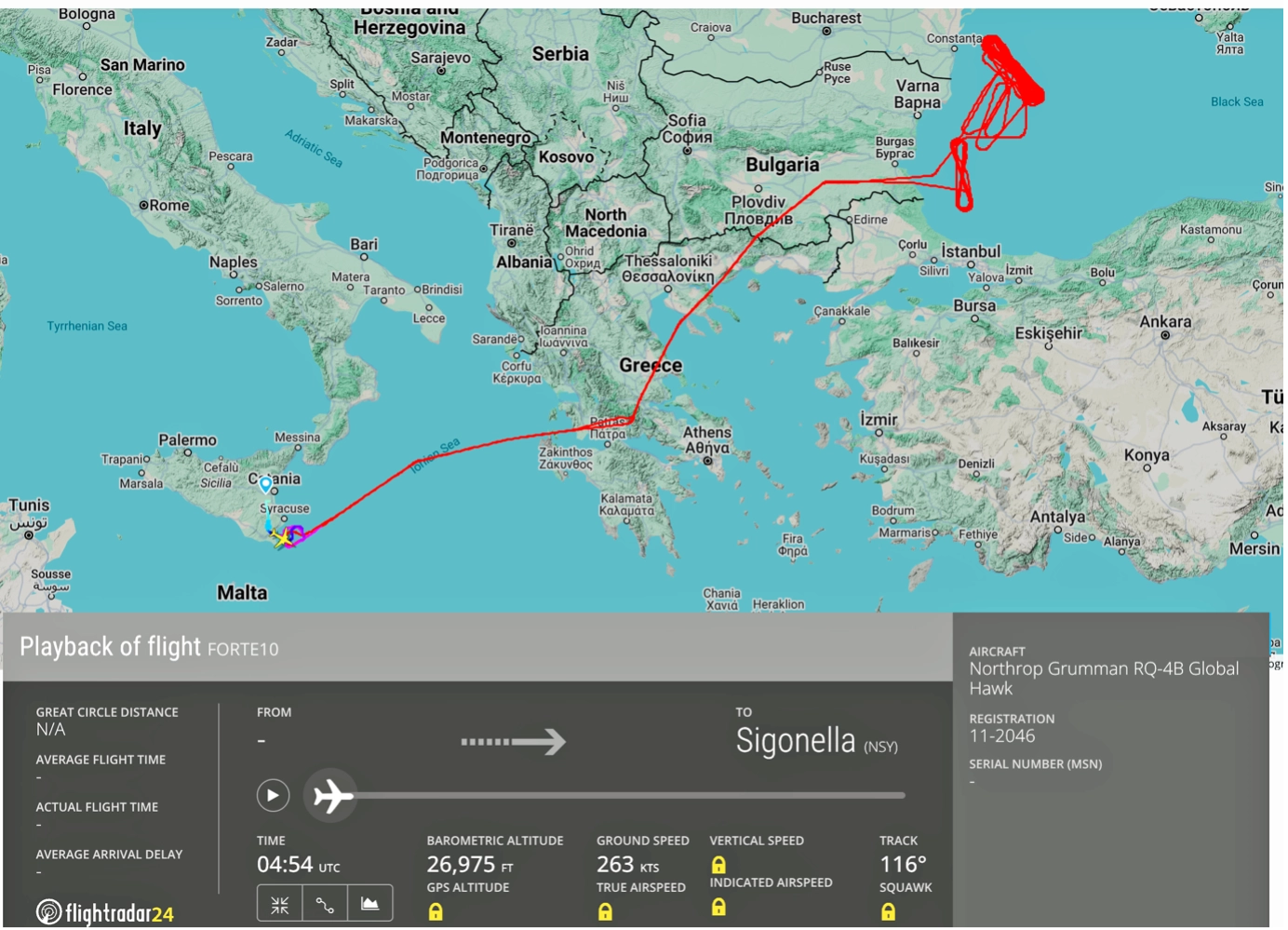 US Resumes Black Sea High-Altitude Drone Surveillance After 11-Month Absence