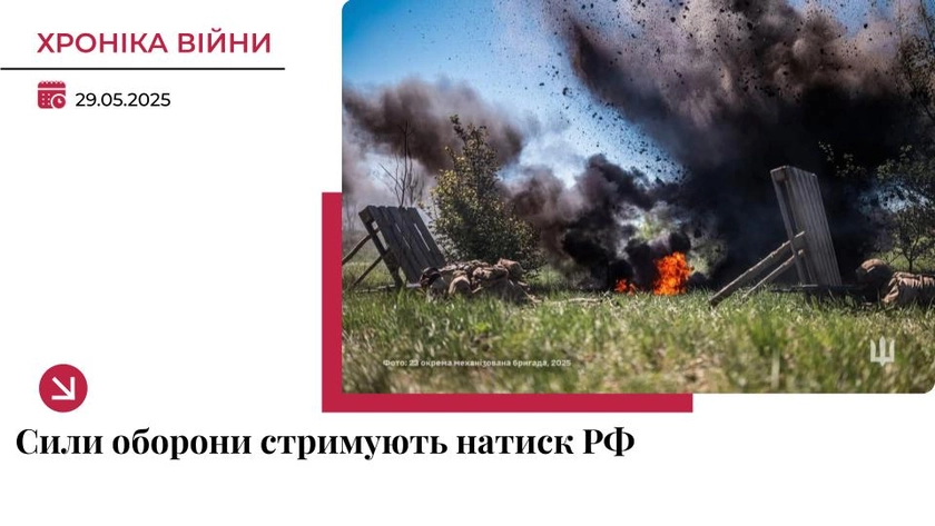 Хроніка війни в Україні. 29 травня: ЗСУ стримують постійний натиск росіян