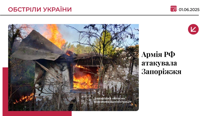 Росіяни вдарили по об’єкту критичної інфраструктури Запоріжжя