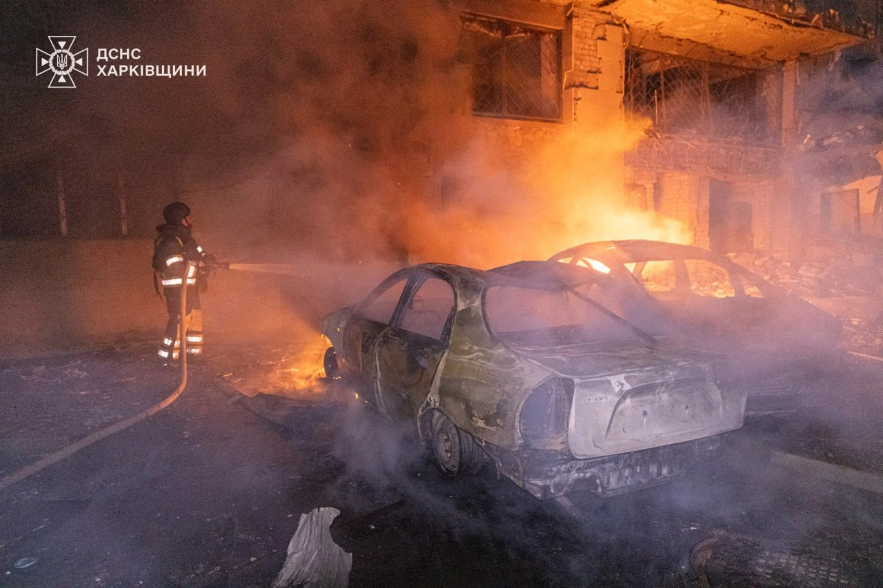 Russian Drone Strikes Injure Children, Spark Fires Across Kharkiv