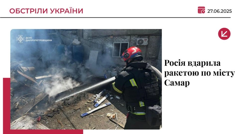 РФ вдарила балістикою по місту Самар на Дніпропетровщині: 5 загиблих, 25 поранених