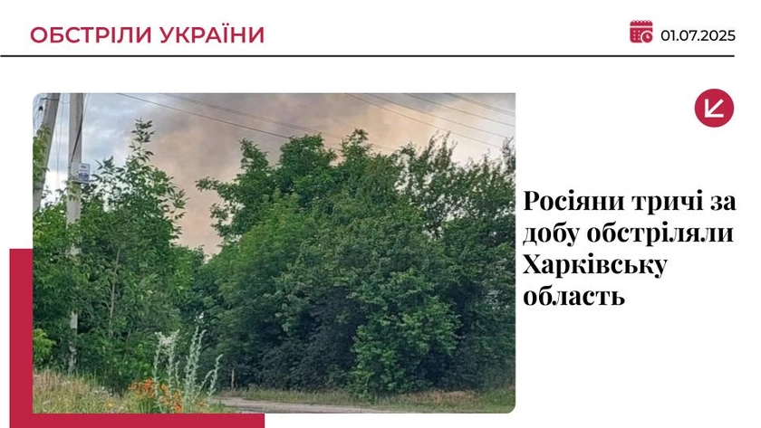 Росія за добу тричі обстріляла Харківську область: двоє постраждалих