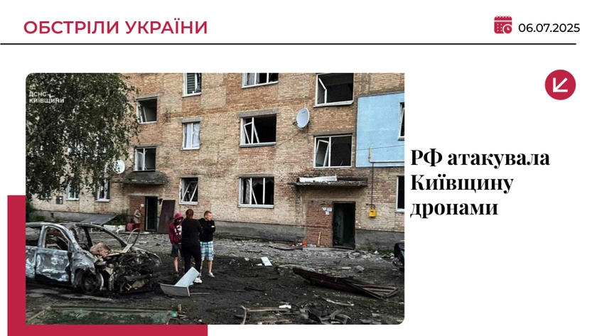На Київщині через атаку РФ постраждало троє людей