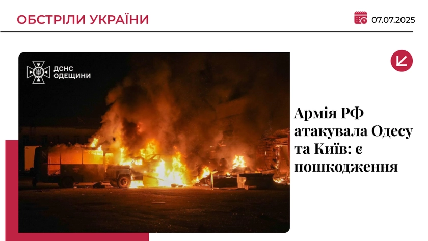 Масована нічна атака РФ: в Одесі загинула людина, у Києві пошкоджено інфраструктуру