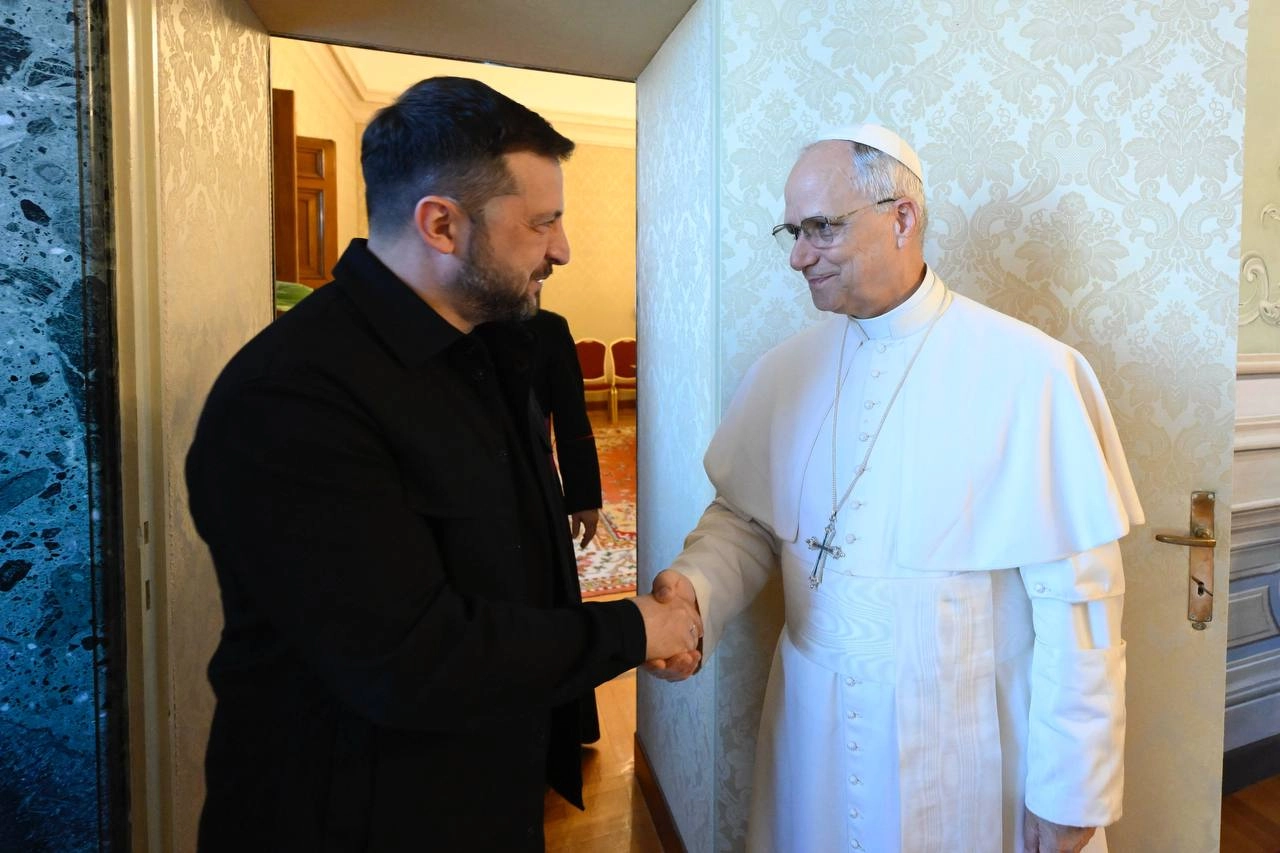 Папа Римський Лев XVI та Президент України Володимир Зеленський. Фото: V_Zelenskiy_official/Telegram