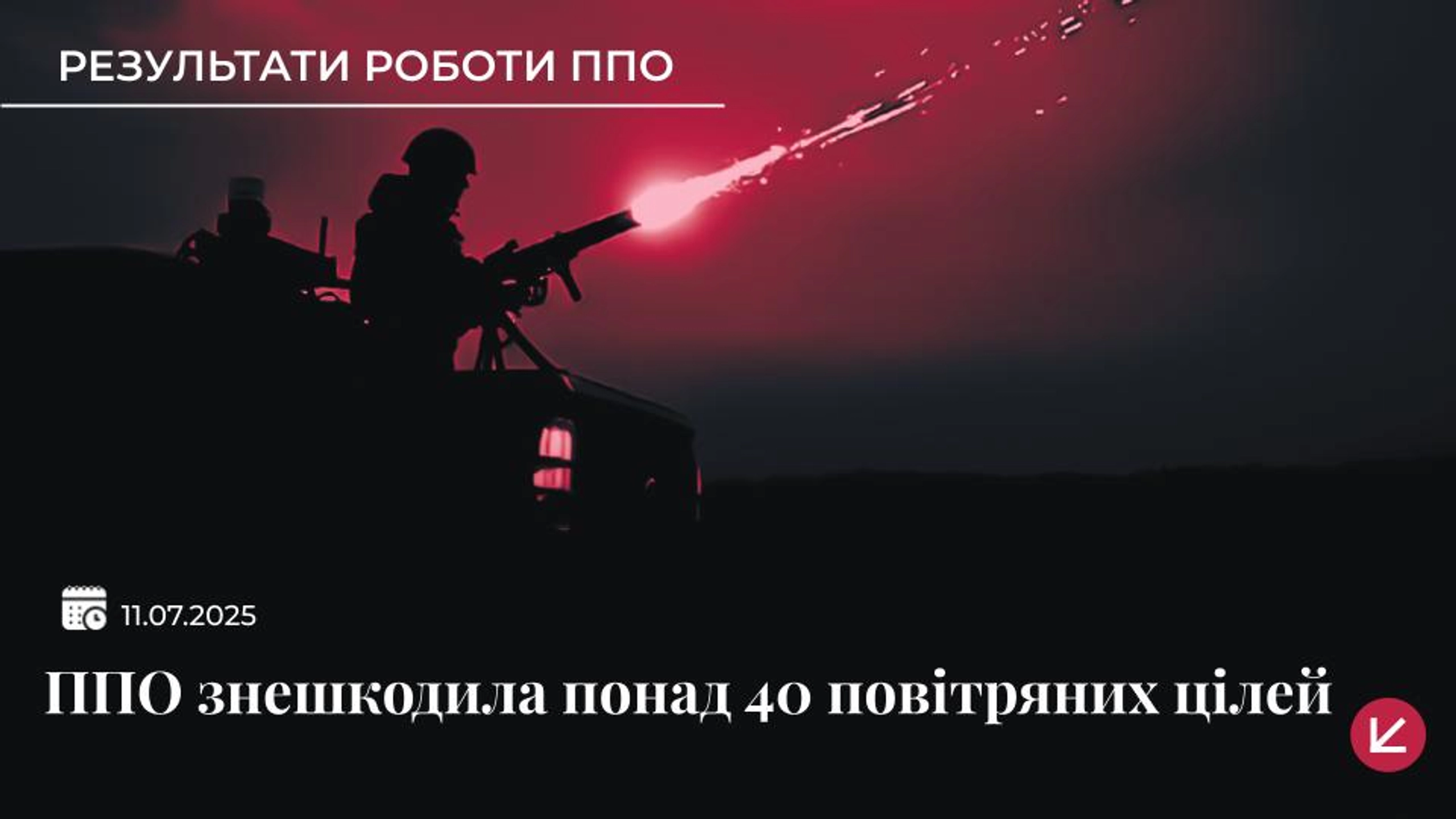 Нічна атака дронів: ППО України збила 44 БПЛА, ще 16 подавлено