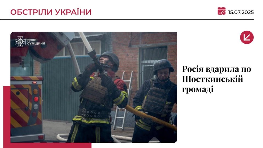 Росія вдарила по Шосткинській громаді на Сумщині: є постраждалий