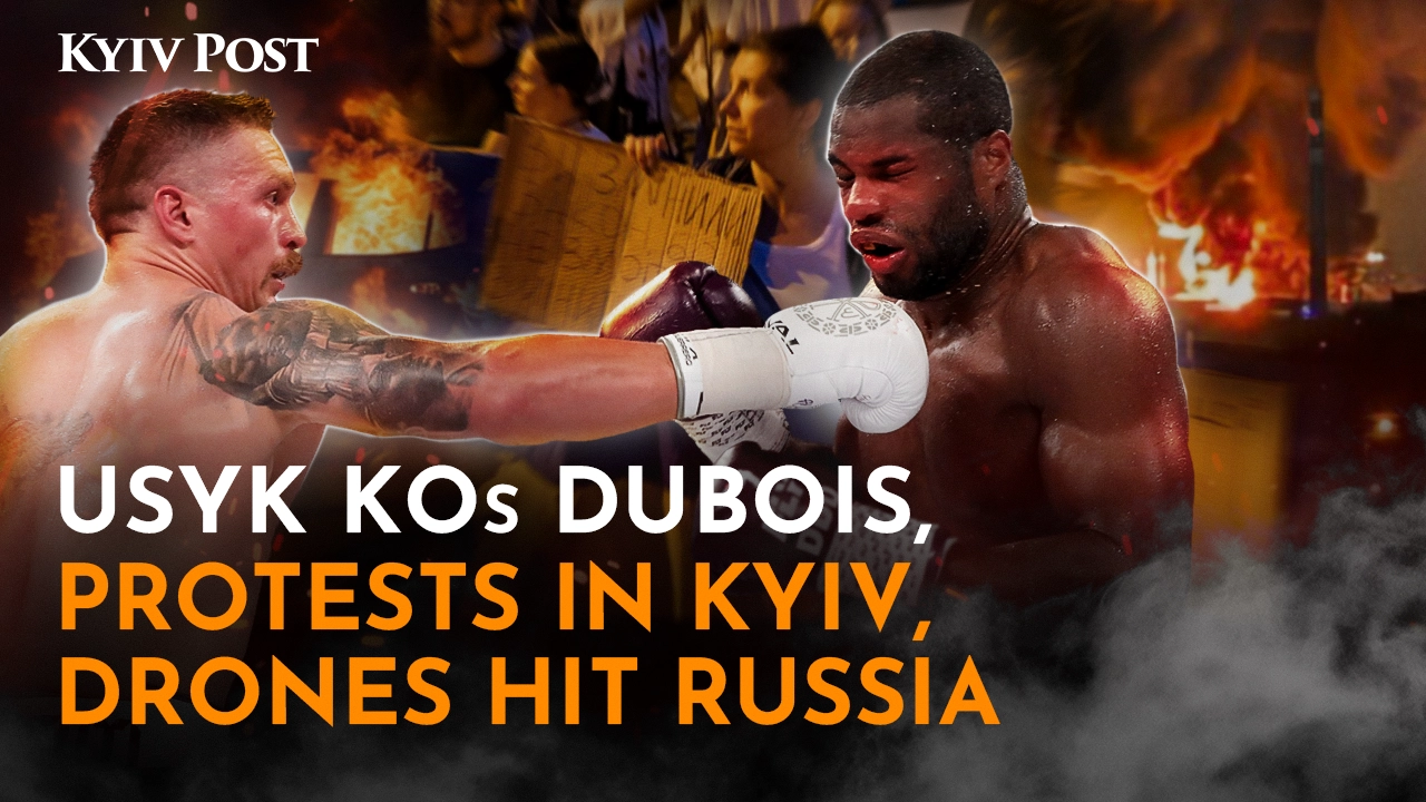 Drone Strikes, Corruption Protests, Usyk Delivers KO