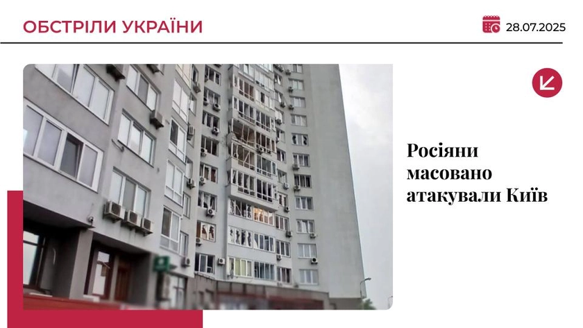 Російські дрони масовано атакували Київ: є постраждалі