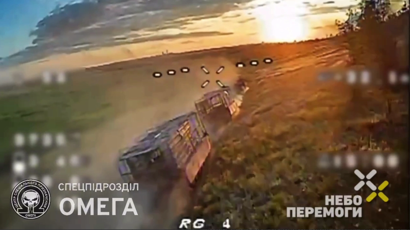 Ukrainian FPV Drones Ensure ‘Hellish Reception’ for Russian Armored Column