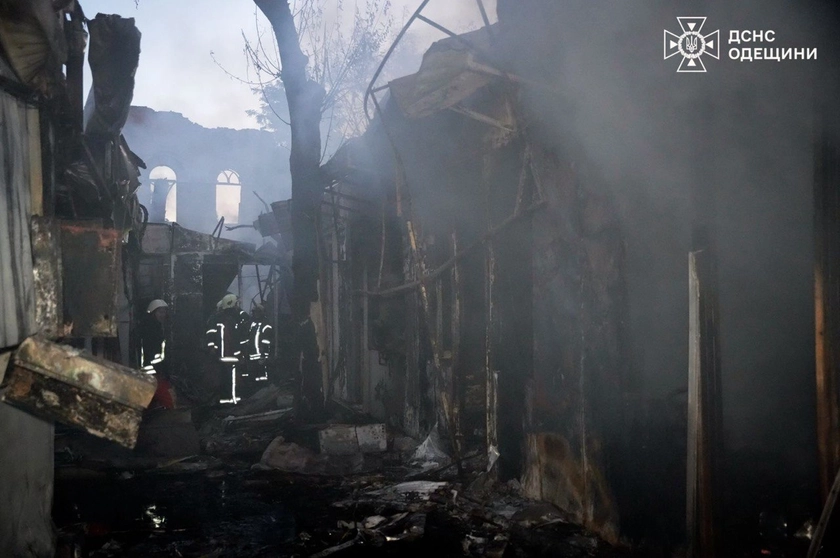 Russian Drone Strike Sparks Massive Fires at Odesa Radio Market, Dormitory