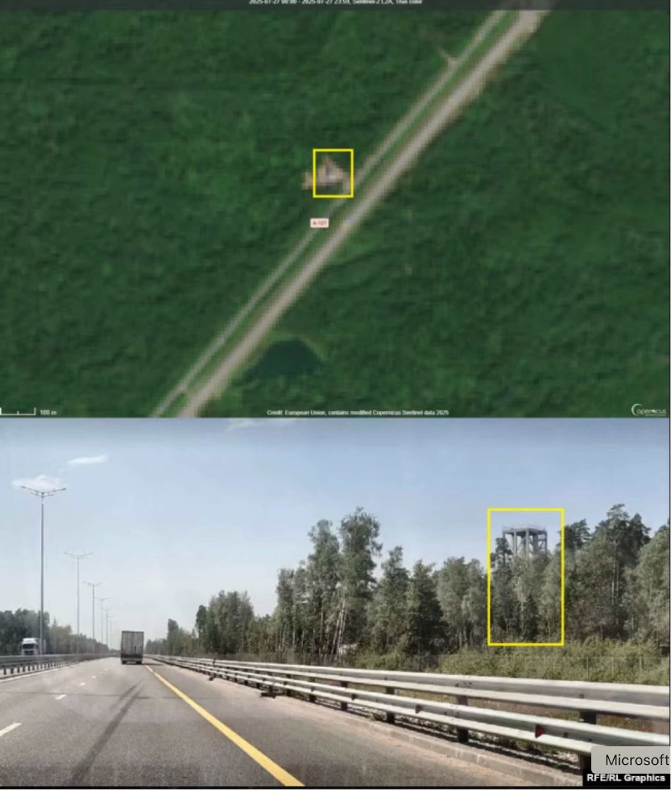 The satellite images showcase Pantsir turrets built in 2025 / Photo Courtesy : Radio Liberty