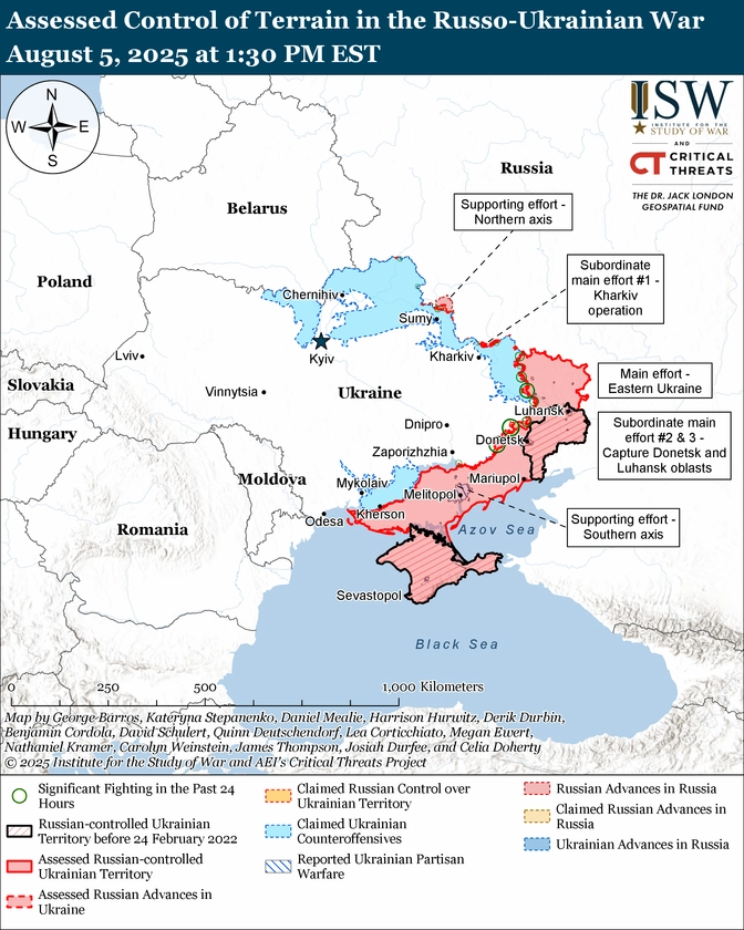 ISW Russian Offensive Campaign Assessment, August 5, 2025
