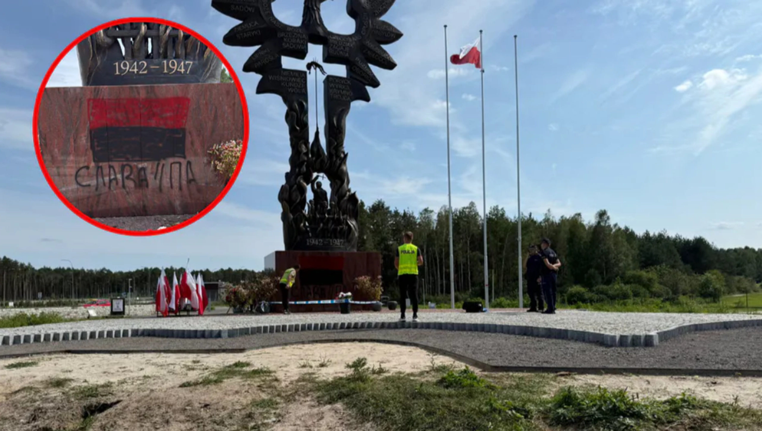У Польщі вчора розмалювали пам’ятник жертвам Волині, у Навроцького відреагували