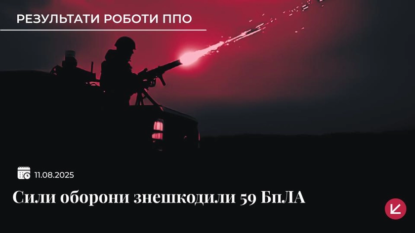 ППО України вночі знешкодила 59 російських дронів