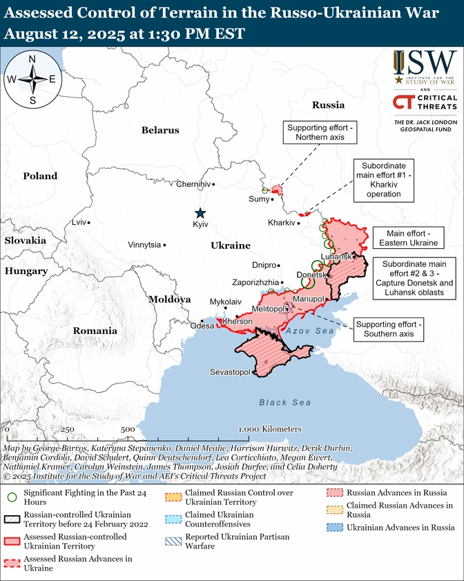 ISW Russian Offensive Campaign Assessment, August 12, 2025
