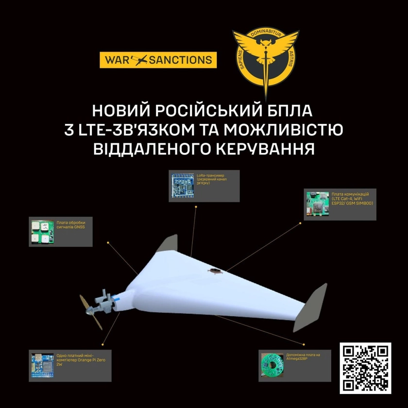Росія використовує LTE-модеми та китайські комплектуючі у новому дроні