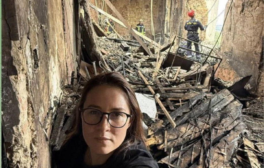 Ukraine’s PM Shows Damage Inside Kyiv Government HQ After Record Russian Airstrike